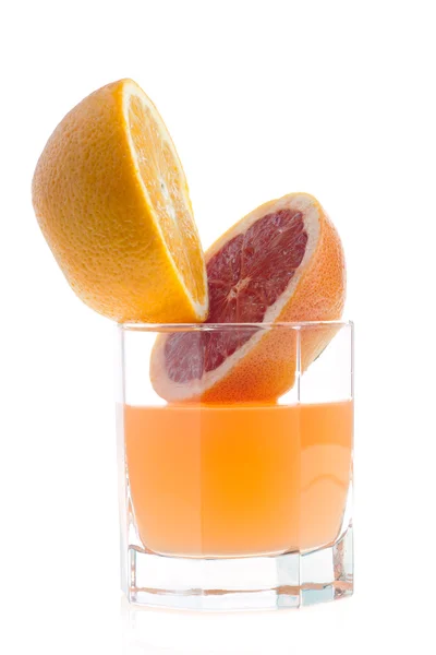 Грейпфрут, апельсин і сік — стокове фото