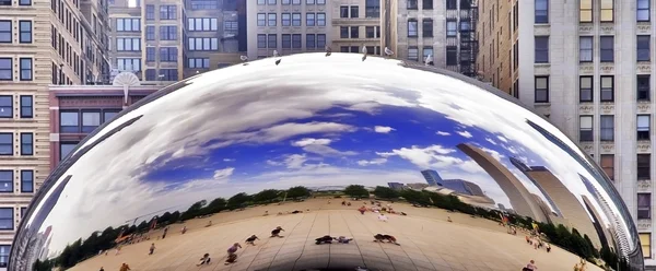 Il cloud gate è Chicago millenium park — Foto Stock