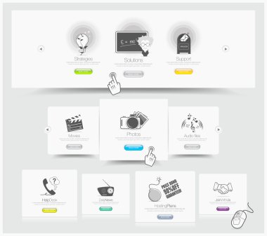 Web design carousel elements clipart
