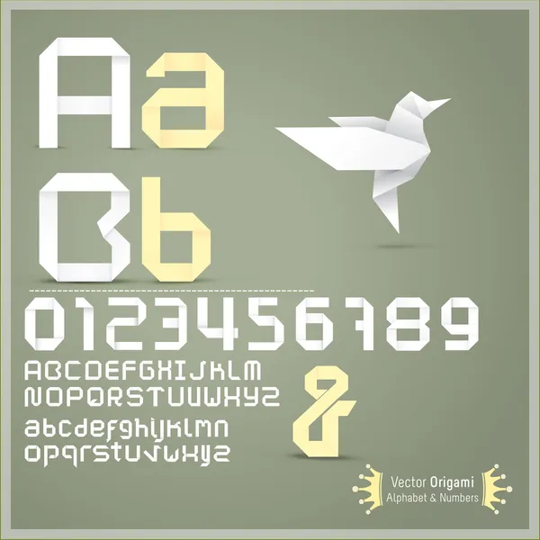 折り紙アルファベット — ストックベクタ