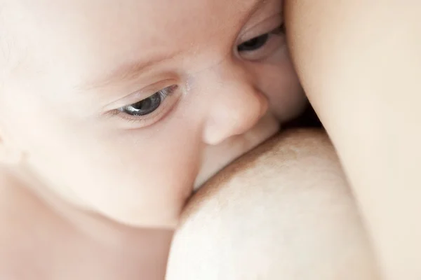 Madre allattato al seno il suo bambino — Foto Stock