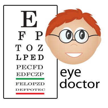 Clip art çizimi bir göz doktoru işgal simgesi