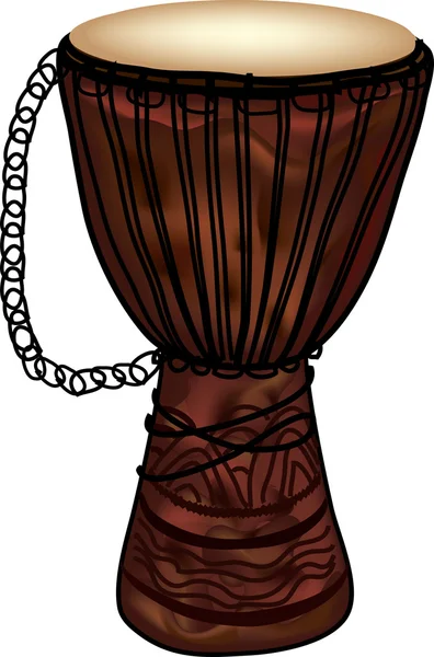 Clip Art Illustration of a Djembe African Drum — Stock Photo, Image