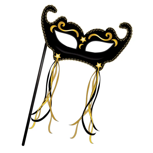 Clip Art Illustration of a Mardi Gras Mask — Stock Photo, Image
