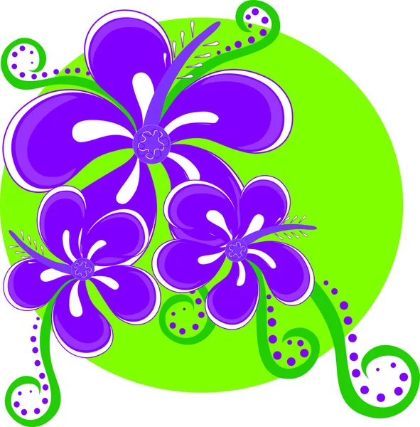 Clip Art Ilustración de un icono de flor de hibisco tropical — Foto de Stock