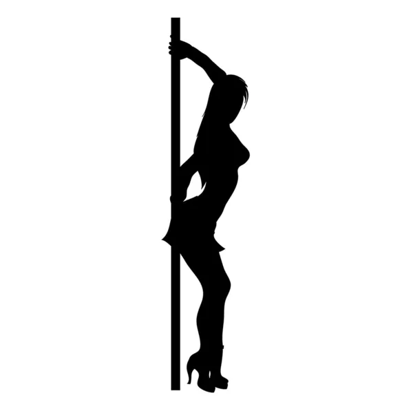 Clip Art Ilustración de una silueta de bailarina exótica Imagen De Stock