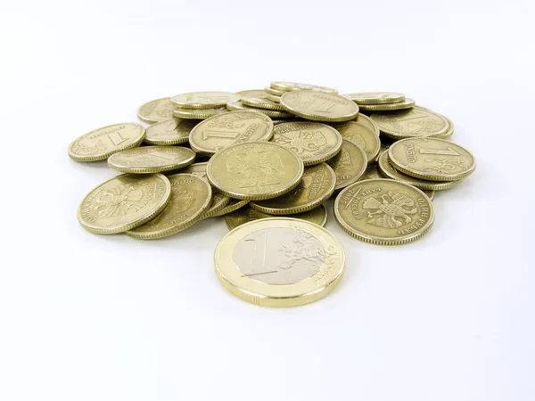 Euro e rublo . — Foto Stock
