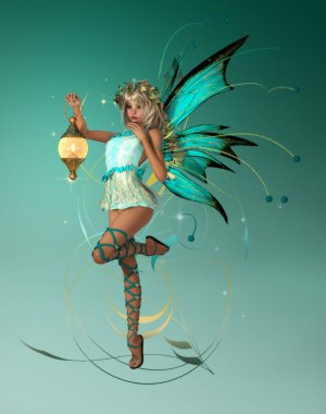 The turquois Pixie clipart