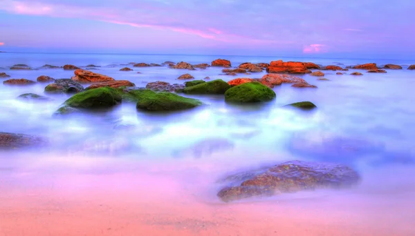 Sea stones at sunset - Sydney Australia — Stock Photo, Image