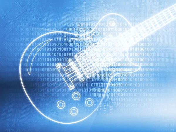 Electric guitar technology background — Stock Photo, Image