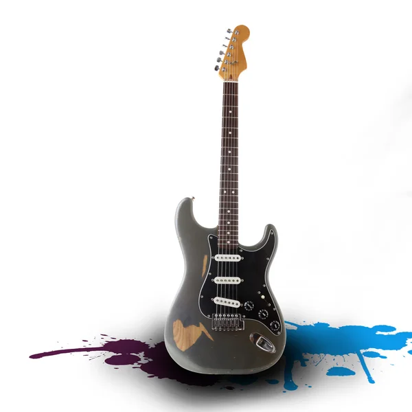 Elektrická kytara splash — Stock fotografie