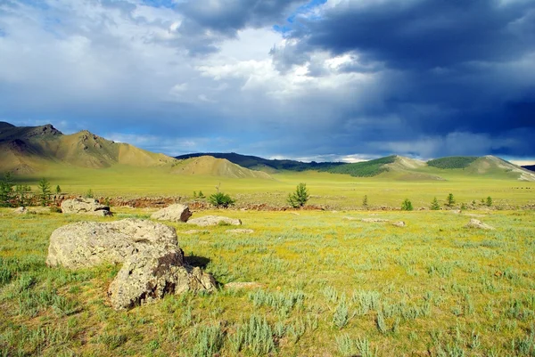 Vy över centrala Mongoliet — Stockfoto