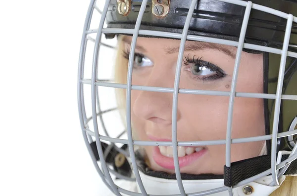 Woman hockey player — Stock Photo, Image