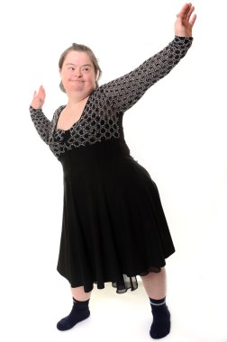 Woman with Down Syndrome clipart