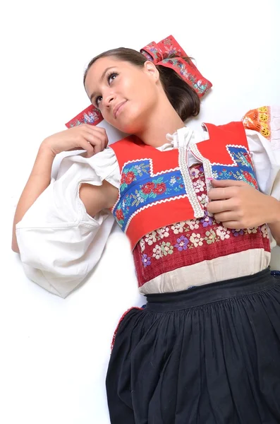 Traditionelle slowakische Frau — Stockfoto