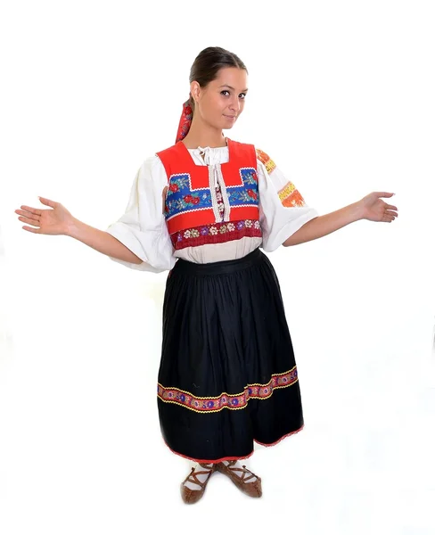 Traditionelle slowakische Frau — Stockfoto