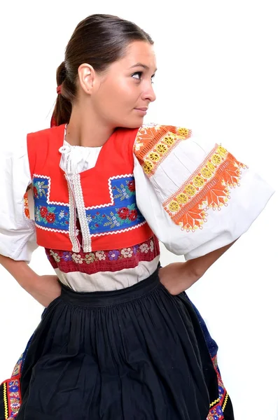 Traditional slovakian woman — Stock Photo, Image
