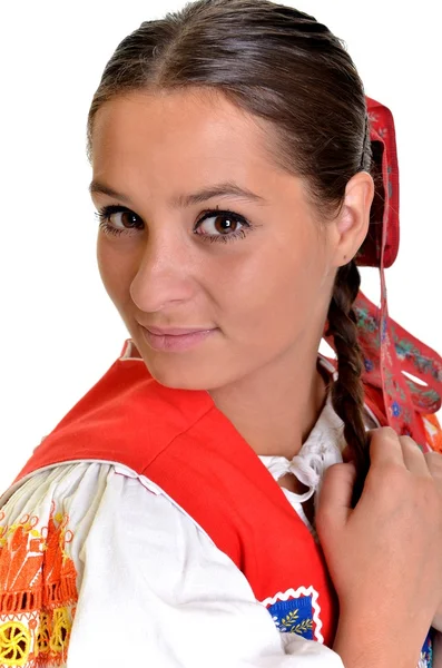 En bild av en traditionell slovakisk kvinna — Stockfoto