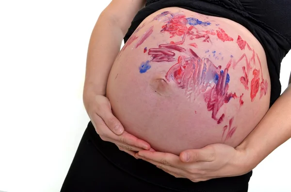 Gravid mage — Stockfoto