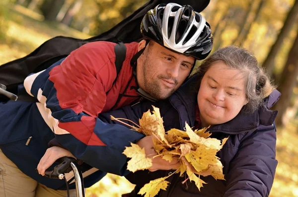 Down syndrome love — Stock Photo, Image