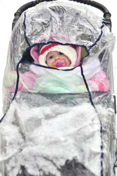 Baby carriage. winter — Stock Photo, Image