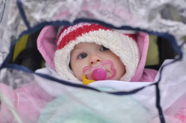 Baby carriage. winter — Stock Photo, Image