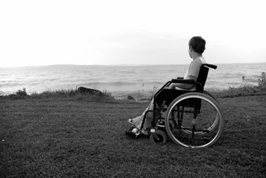 Woman in a wheel chair