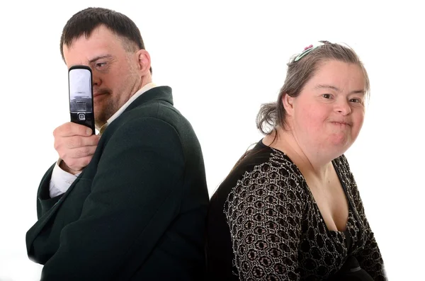 Couple with Down Syndrome — Stock Photo, Image