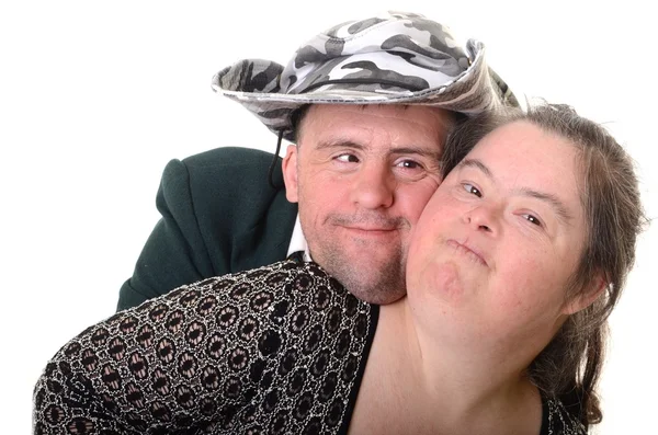 Down syndrome love Stock Photo