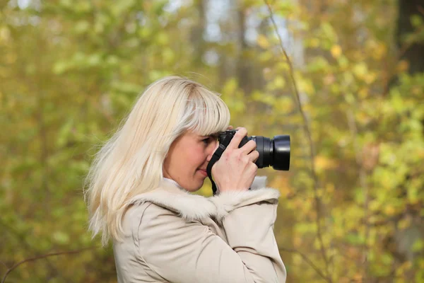 stock image Girl with a camera