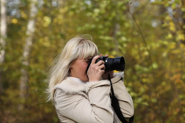 stock image Girl with a camera