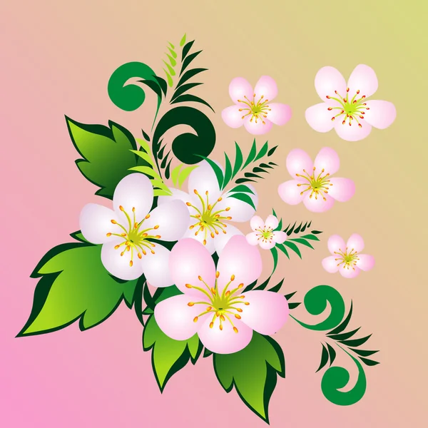 Composition des fleurs — Image vectorielle