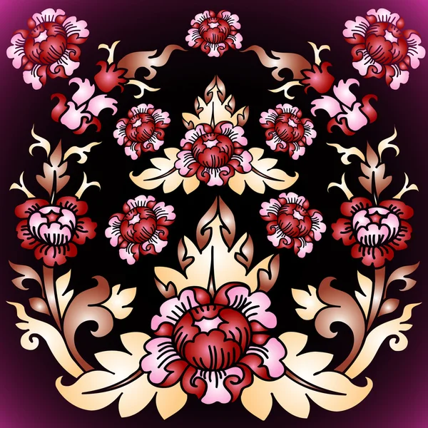 องค์ประกอบของดอกไม้ — ภาพเวกเตอร์สต็อก
