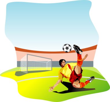 Image of soccer players clipart