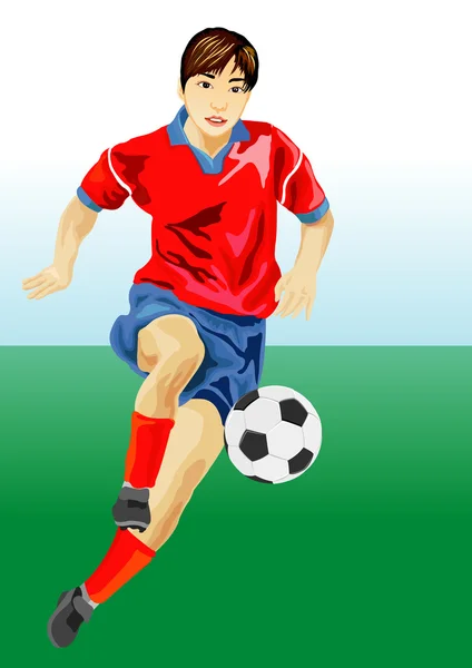 Afbeelding van voetballers — Stockvector