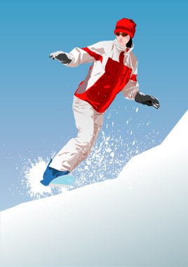 snowboard vektör