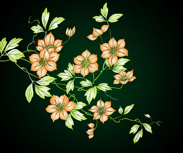 Blommor sammansättning — Stock vektor
