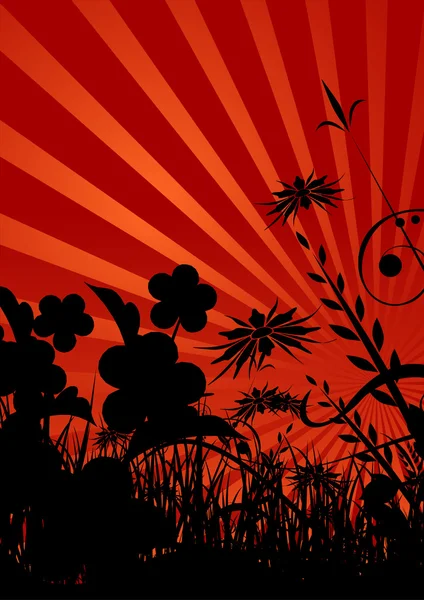 Vecteur graphique floral — Image vectorielle