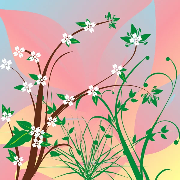 Zusammensetzung der Blumen — Stockvektor