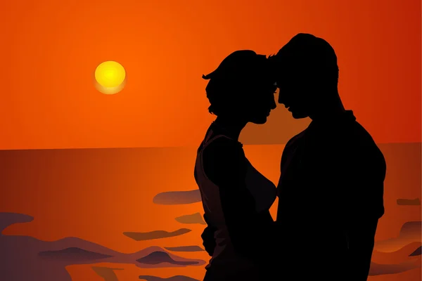 Couple Sunset Line Pencil Drawing Vector. Love Man, Woman Happy, Romance  Beach, Romantic Summer, Together Two Silhouette Couple Sunset Character.  People Illustration Royalty Free SVG, Cliparts, Vectors, and Stock  Illustration. Image 198213629.