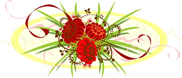 Vecteur graphique floral — Image vectorielle
