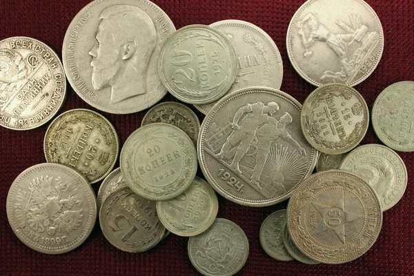 Ασημένια αντίκες κέρματα — Φωτογραφία Αρχείου