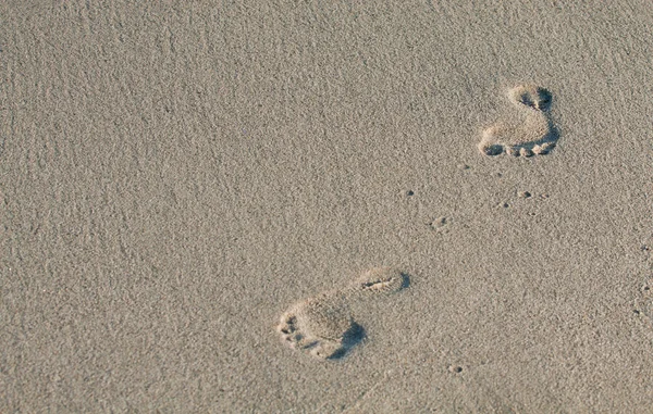 Fotspår I Sand — Stockfoto