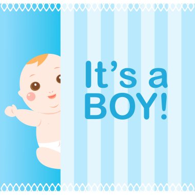 It's a boy baby card clipart