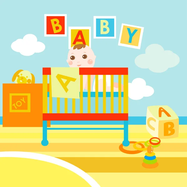 Bebé abc habitación — Vector de stock
