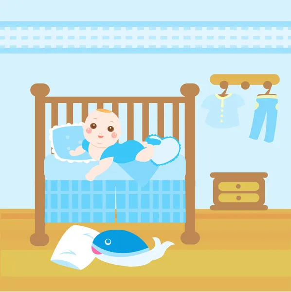 Habitación azul bebé — Archivo Imágenes Vectoriales