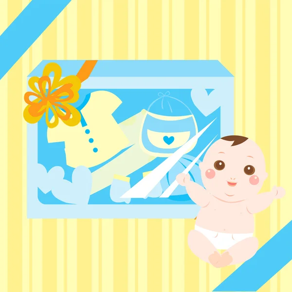 Regalo y regalo del bebé — Archivo Imágenes Vectoriales