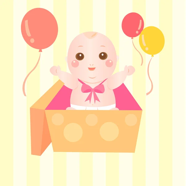 Baby giving a big surprise — Stock Vector