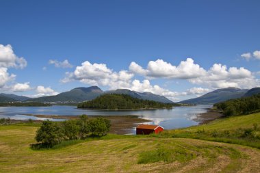 Rural lanscape of Norway clipart