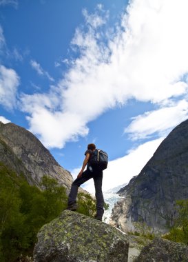 Norveç maountains spor kız